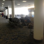 a group of chairs in an airport