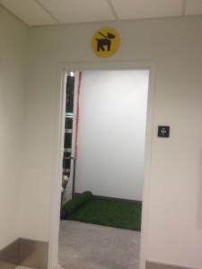 a door with a sign on it